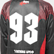 A Bathing Ape Ape Flame Monogram Jacquard Logo Football Jersey black 99551 3