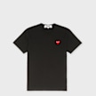 Comme des Garcons Play T-Shirt Red Heart Logo zwart 99982 1