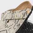 Birkenstock Boston Print LEVE (narrow) "Snakeskin" grau 102482 7