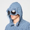 C. P. Company 50 Fili Indigo Bleached Goggle Denim Jacket blauw 102687 3