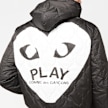 Comme des Garcons Play Black Emblem Black Heart Hoodie zwart 104459 4