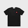 Comme des Garcons Play T-Shirt Double Red Emblem schwarz 104463 1