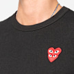 Comme des Garcons Play T-Shirt Double Red Emblem schwarz 104463 3