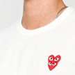 Comme des Garcons Play T-Shirt Double Red Emblem white 104464 3