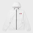 Comme des Garcons Play K-Way Full Zip Jacket Red Emblem weiß 104469 1