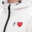 Comme des Garcons Play K-Way Full Zip Jacket Red Emblem weiß 104469 4