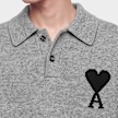 AMI PARIS Polo Sweater Contrasted ADC Grau 106047 3