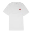 Comme des Garcons Play Big Red Heart Logo T-Shirt weiß 51229 1