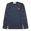 Comme des Garcons Play Play Polka Dot Red Heart T-Shirt blau 57205 5