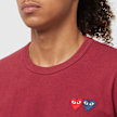 Comme des Garcons Play Play Double Heart T-Shirt rood 57556 5