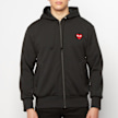 Comme des Garcons Play Play Red Heart Hooded Zip Sweatshirt black 58445 2