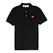 Comme des Garcons Play Play Polo Shirt Red Heart schwarz 77071 1