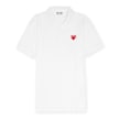 Comme des Garcons Play Play Polo Shirt Red Heart white 77073 1