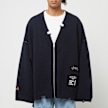 Ambush Felted Knit Zip Cardigan blau 81078 2