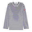 Comme des Garcons Play x The Artist Invader Striped Longsleeve T-Shirt blau 81356 1