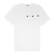 Comme des Garcons Play Horizontal 3 Heart T-Shirt weiß 85171 1