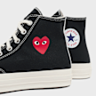 Comme des Garcons Play Small Red Heart Chuck Taylor All Star '70 Hi zwart 87159 5