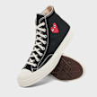 Comme des Garcons Play Small Red Heart Chuck Taylor All Star '70 Hi zwart 87159 7