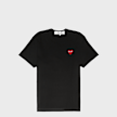 Comme des Garcons Play Small Red Heart T-Shirt Black schwarz 90050 1