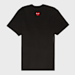 Comme des Garcons Play Small Red Heart Neck T-Shirt Black black 85442 1