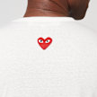 Comme des Garcons Play Small Red Heart Neck T-Shirt White wit 89156 6