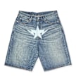 A Bathing Ape Twin Sta Relaxed Fit Denim Shorts blauw 91114 1