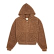 ERL Unisex Terry Fleece Zipped Hoodie Knit braun 87974 1