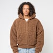 ERL Unisex Terry Fleece Zipped Hoodie Knit braun 87974 2