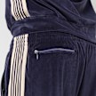 Needles Narrow Track Pant - C/PE Velour blauw 98979 6