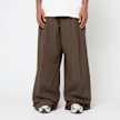 ERL Unisex Nylon Pleated Suit Trousers Woven brown 90631 2