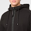 C. P. Company Sweatshirts Hooded Open In Diagonal Raised Fleece zwart 89803 5