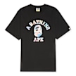 A Bathing Ape Art Camo College Tee M Schwarz 92454 1
