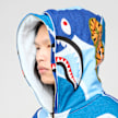A Bathing Ape Mega ABC Camo Double Shark Relaxed Fit Full Zip Hoodie blau 92450 3