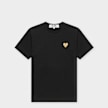Comme des Garcons Play T-Shirt Gold Emblem Gold Heart black 95346 1