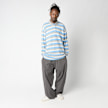 ERL Unisex Striped Long Sleeve Polo Knit multi-colour 95413 2