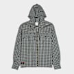 ROA Aair Floweave Printed Check Long Sleeve Hooded Shirt grey 95908 1