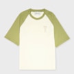 AMI PARIS SS Boxy Fit T-Shirt Ami De Coeur Knitted Patch beige 95938 1