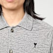 AMI PARIS Shirt Collar Cardigan Contrasted Ami De Coeur grau 95926 3