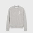 AMI PARIS Crewneck Classic Fit ADC Knitted Patch grau 95934 1