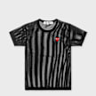 Comme des Garcons Play T-Shirt Red Emblem Mesh Red Heart schwarz 96053 1