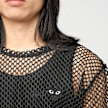 Comme des Garcons Play T-Shirt Red Emblem Mesh Black Heart schwarz 96050 3