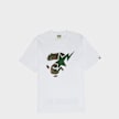 A Bathing Ape Glitch Woodland Camo Ape Face Sta Tee M weiß 99441 1