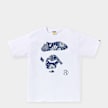 A Bathing Ape Japanese Indigo Art Camo Ape Face Tee white 99442 1