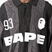 A Bathing Ape Sta Stripe Pattern Jacquard Multi Logo Relaxed Fit LS schwarz 99443 3