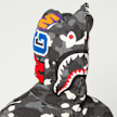 A Bathing Ape City Camo Shark Regular Fit Ful0l Zip Hoodie zwart 99483 5