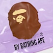 A Bathing Ape Ape Head Clear Bag lila 99531 4