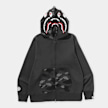 A Bathing Ape Color Camo Shark Full Zip Double Hoodie black 99557 1