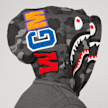 A Bathing Ape Color Camo Shark Full Zip Double Hoodie schwarz 99557 6