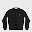 Comme des Garcons Play V-Neck Cardigan Red Emblem zwart 99979 1