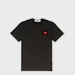 Comme des Garcons Play T-Shirt Red Heart Logo schwarz 99982 1